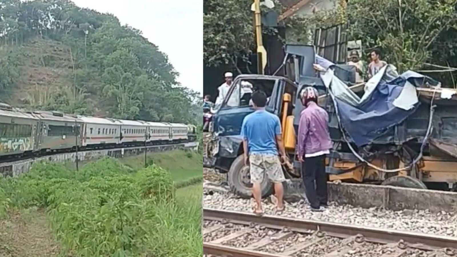 KA Ijen Ekspres Tabrak Dump Truk