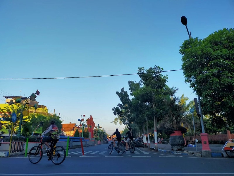 Wisata sepeda di Mojokerto.