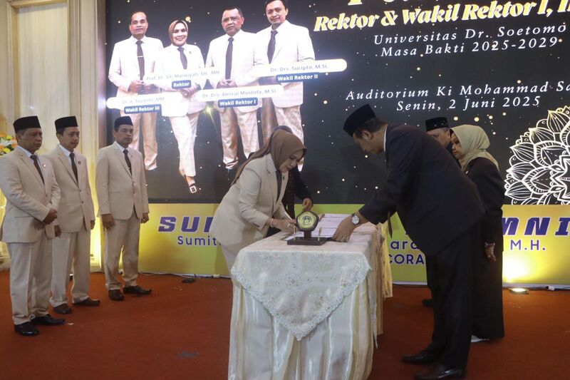 Kali Kedua, Prof Dr Siti Marwiyah Dilantik sebagai Rektor Unitomo Periode 2025–2029 2 Rektor Unitomo 2025.