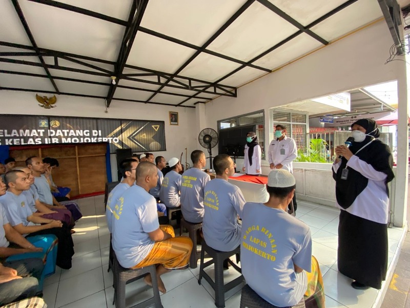 Skrining Kesehatan di Lapas Mojokerto, 11 Warga Binaan Terindikasi TBC 1 Lapas Mojokerto.