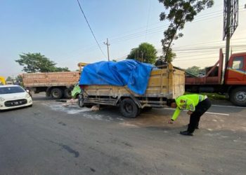 Sopir truk di Nguling.