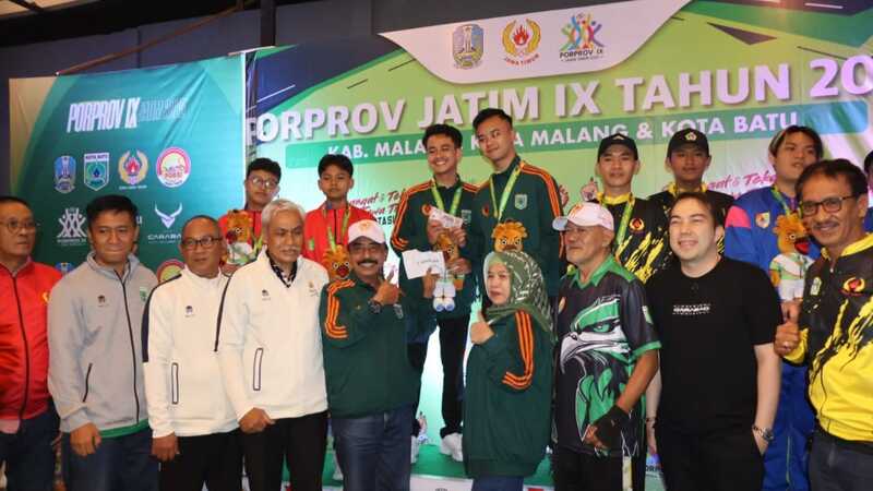 Finish! Kontingen Kota Batu Masuk 10 Besar, Bawa 33 Emas Porprov IX Jatim 1 Kontingen Kota Batu.