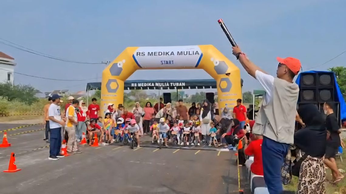 Anak-anak Tuban Tunjukkan Mental Juara di Fun Race Push Bike HUT Ke-80 RI 1 Fun Push Bike
