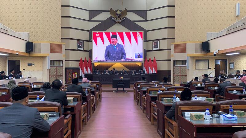 Jelang HUT Ke-80 RI, DPRD Jember Sidang Paripurna Dengar Pidato Kenegaraan Presiden Prabowo 1 DPRD Jember.