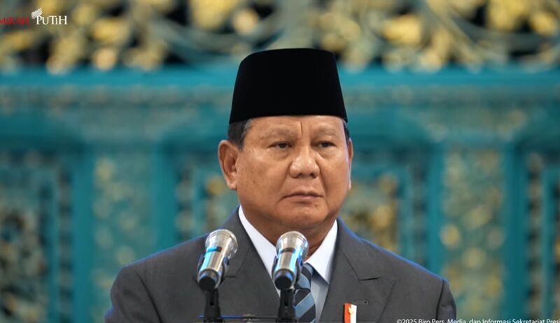 Prabowo lantik menteri baru.