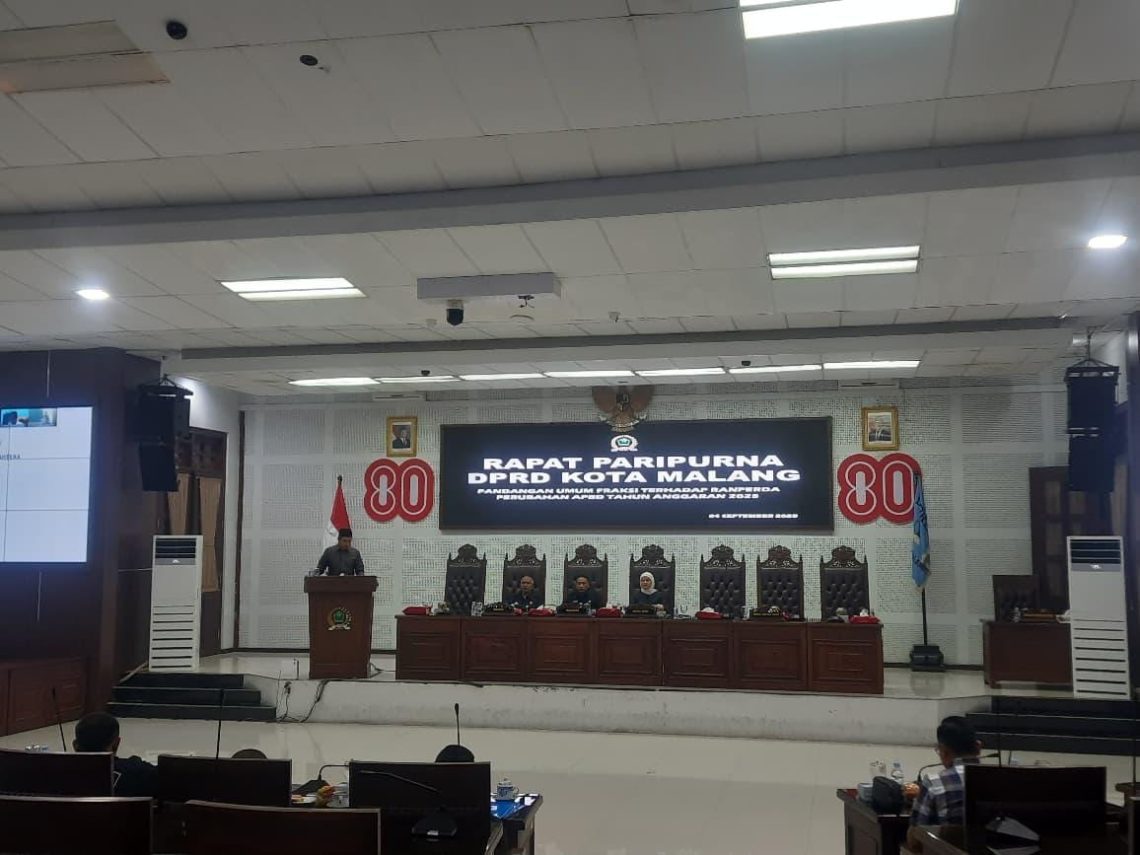 Pandangan Fraksi Soal Perubahan APBD 2025, DPRD Kota Malang Rekomendasikan Optimalisasi PAD 1 DPRD Kota Malang