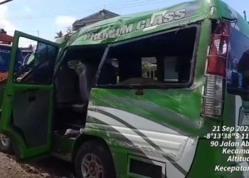 Elf Rombongan Wisatawan Terguling di Malang