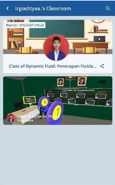 Class of Dynamic Fluid untuk Meningkatkan Kemampuan Siswa Pahami Materi Fluida Dinamis 6 Kelas Virtual Class of Dynamic Fluid