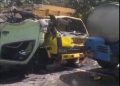 Kecelakaan beruntun melibatkan enam kendaraan