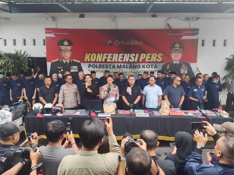 Kasus kejahatan Polresta Malang Kota.