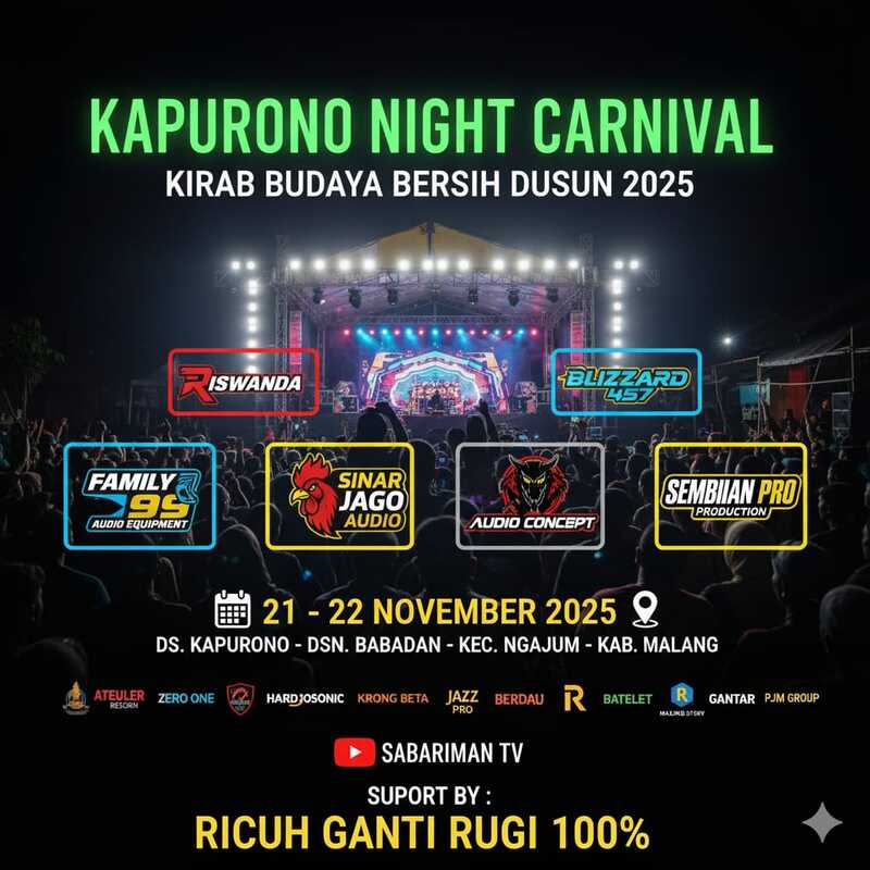 Kapurono Night Carnival di Ngajum.