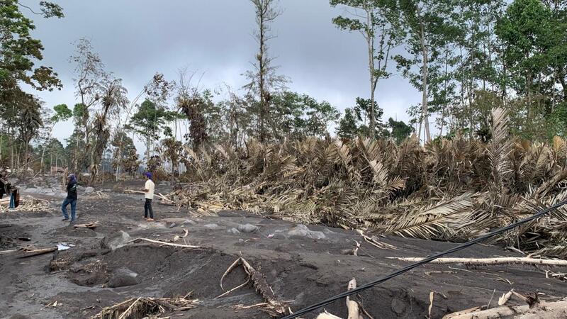 Rumah rusak erupsi Semeru.
