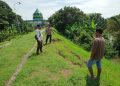 Tanggul tanah Bengawan Solo.