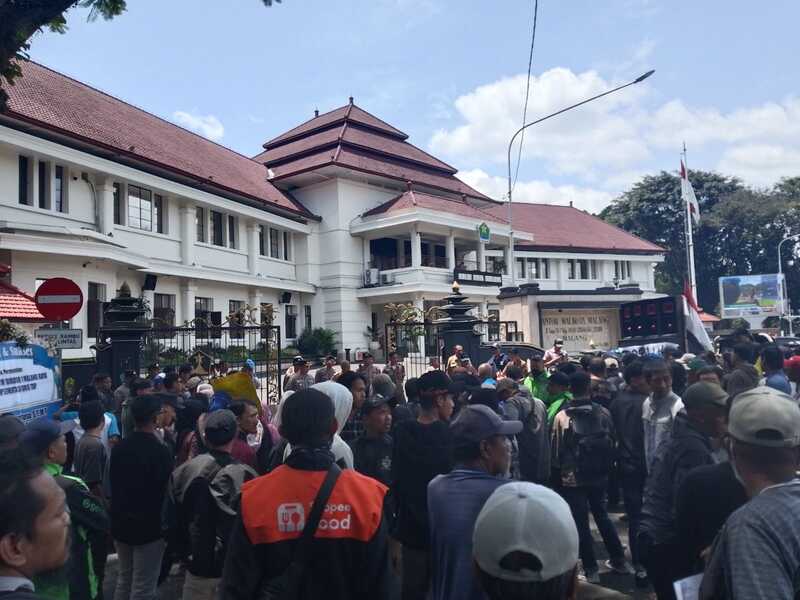 Tembok Griya Shanta di Malang.