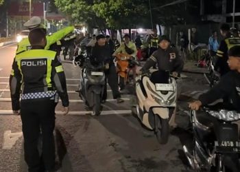 sepeda motor terjaring razia balap liar