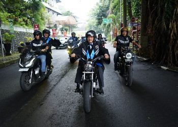 Pengukuhan Guru Besar di Malang Diarak Klub Motor