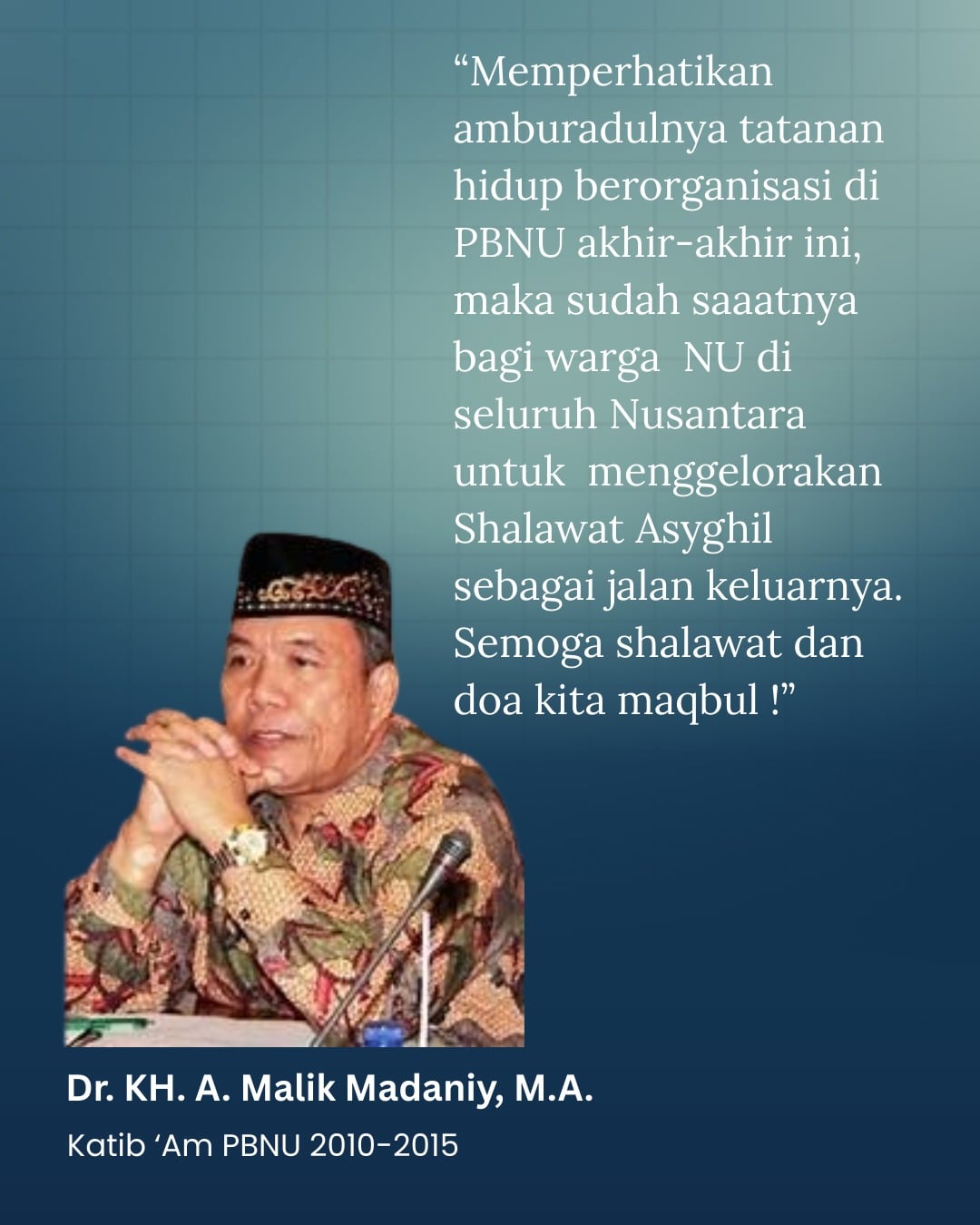 Katib Aam Syuriah PBNU 2010-2015 Minta Gus Yahya, Gus Ipul, Rais Aam Mundur Bersama dan Tak Calonkan Lagi! 2 tugujatim kh malik1