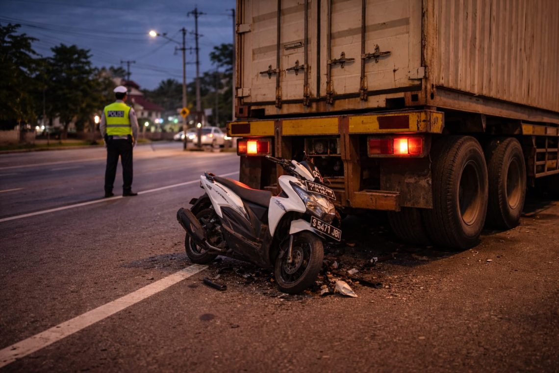 Pengendara Sepeda Motor di Tuban Tewas