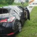 Vios Hitam Selip Ban di Tol Jombang Mojokerto saat Hujan, 1 Orang Luka 8 Tol Jombang Mojokerto.