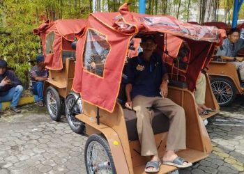 Puluhan Lansia di Jember Antre Jadi Penerima Becak Listrik Bantuan dari Presiden Prabowo 3 Becak listrik.