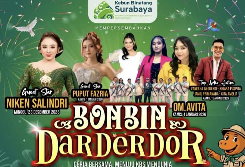 Liburan Akhir 2025, Kebun Binatang Surabaya Datangkan Niken Salindri hingga Seru Beri Makan Satwa 4 Kebun Binatang Surabaya akhir 2025.