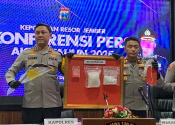 Ini Wujud Sabu 1,1 Kg Siap Edar Diamankan Polres Jember