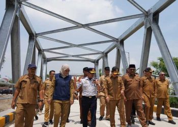 Jembatan baru di Mojokerto.