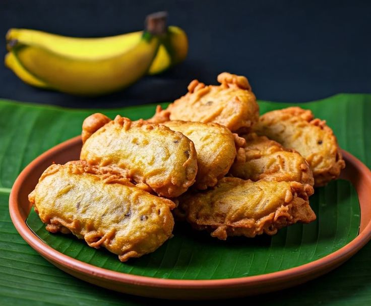 Pisang goreng dessert.