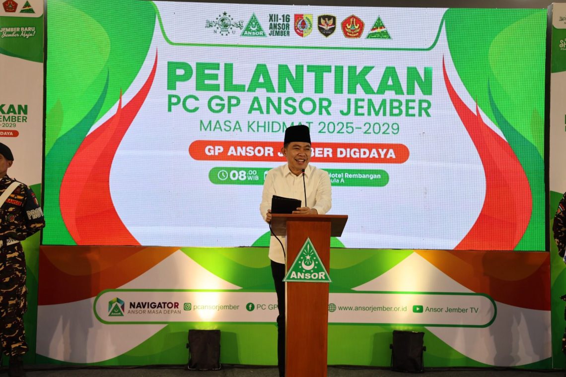 GP Ansor Jember Dilantik, Gus Fawait Tekankan Peran Strategis Alumni Pesantren 1 GP Ansor Jember