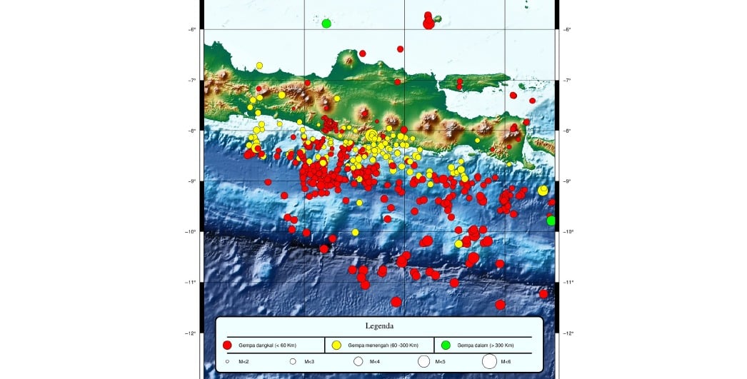 Sepanjang Januari 2026 Terjadi 931 Gempa Bumi di Jawa Timur, Ini Catatan Stasiun Geofisika Malang 1 gempa bumi di Jawa Timur