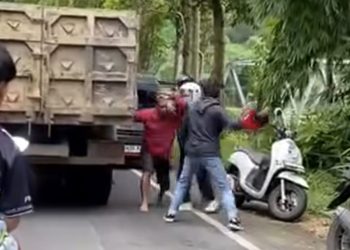 Sopir truk viral di Malang