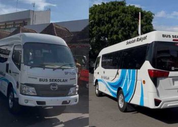 Bus sekolah di Kepanjen.