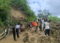 Tanah longsor di Jember.