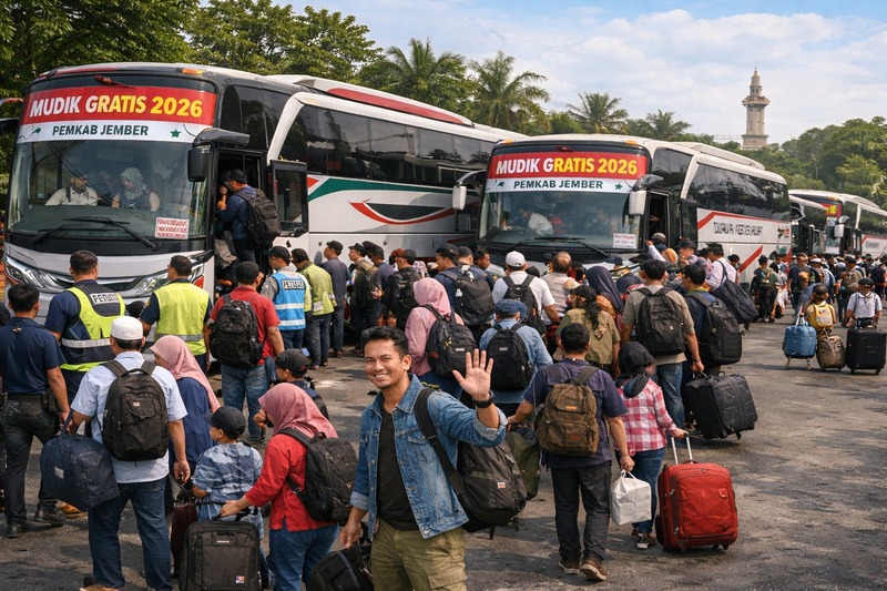 Gratis! Pemkab Jember Siapkan Armada Mudik Lebaran 2026 untuk Warga Perantauan 1 Mudik Lebaran.