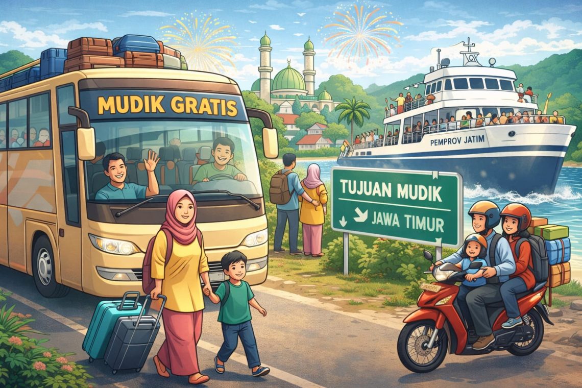 Tuban Masuk Daftar Tujuan Mudik Gratis Jatim 2026, Ini Rute Lengkapnya! 1 Mudik Gratis Jatim 2026