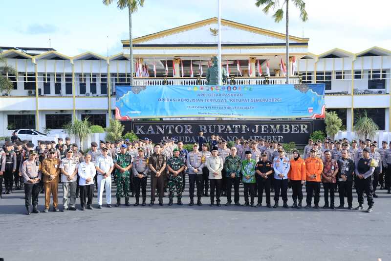 Mudik Lebaran 2026 di Jember, 522 Personel Gabungan Siaga Operasi Ketupat Semeru 2 Mudik Lebaran Jember.