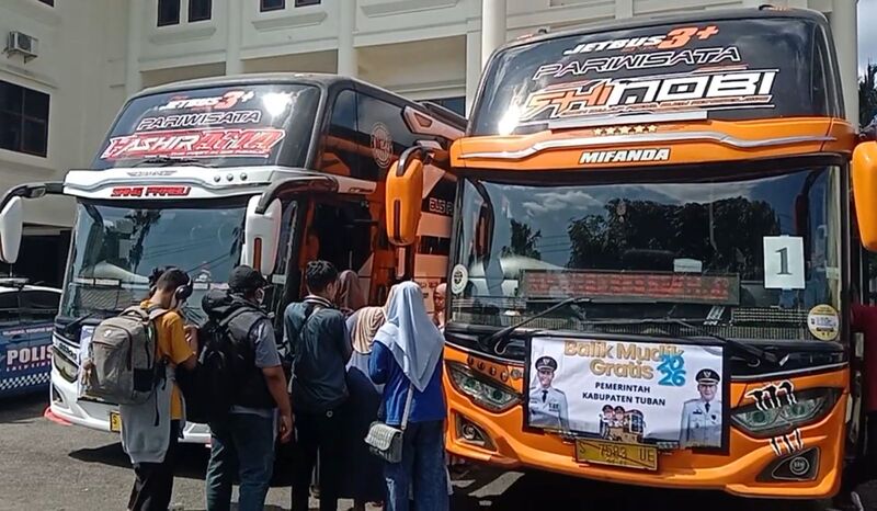 Pemkab Tuban Berangkatkan Warga Balik Mudik Gratis, Ini 3 Tujuan Favoritnya 2 Mudik gratis Tuban.
