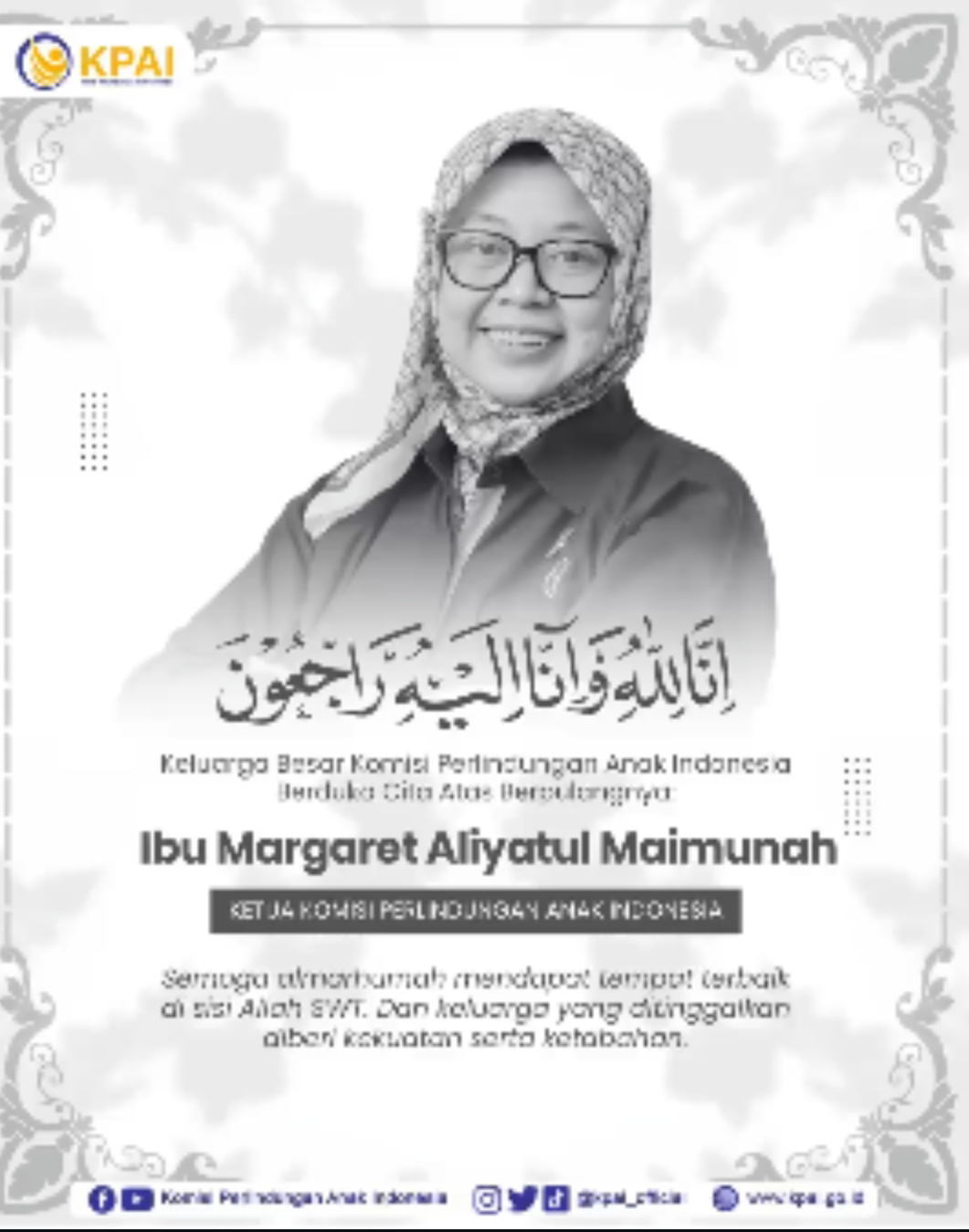 Ketua KPAI Sekaligus Ketua Fatayat NU Margaret Aliyatul Maimunah Meninggal Dunia 6 Ketua KPAI