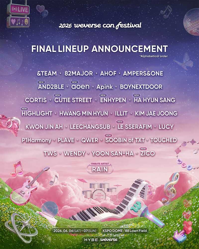 Weverse Con Festival 2026 Siap Digelar Awal Juni, Hadirkan Lineup Artis K-Pop Lintas Generasi 2 Weverse Con Festival 2026.