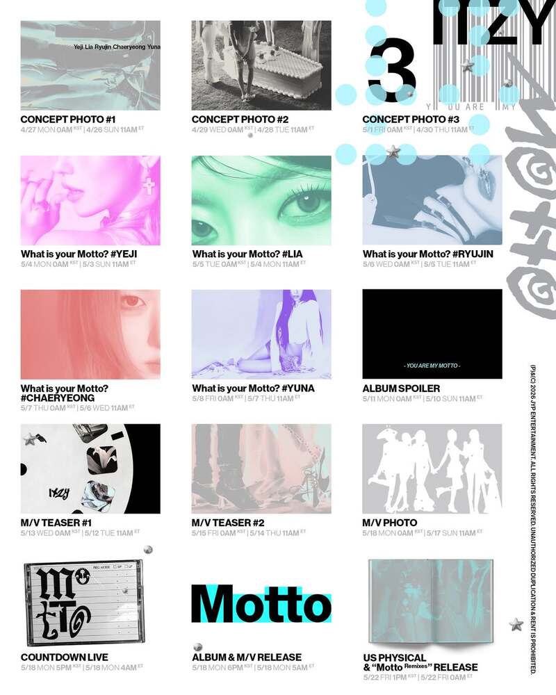 ITZY Comeback Mei 2026 dengan Album "MOTTO", Hadirkan Lagu Solo Para Member 3 Itzy comeback 2026.