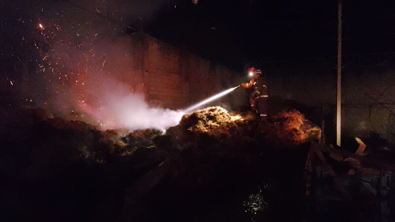 6 Jam Pemadaman, Gudang Sabut Kelapa di Blitar Ludes Terbakar hingga Rugi Ratusan Juta Rupiah 2 Gudang sabut kelapa di Blitar terbakar.