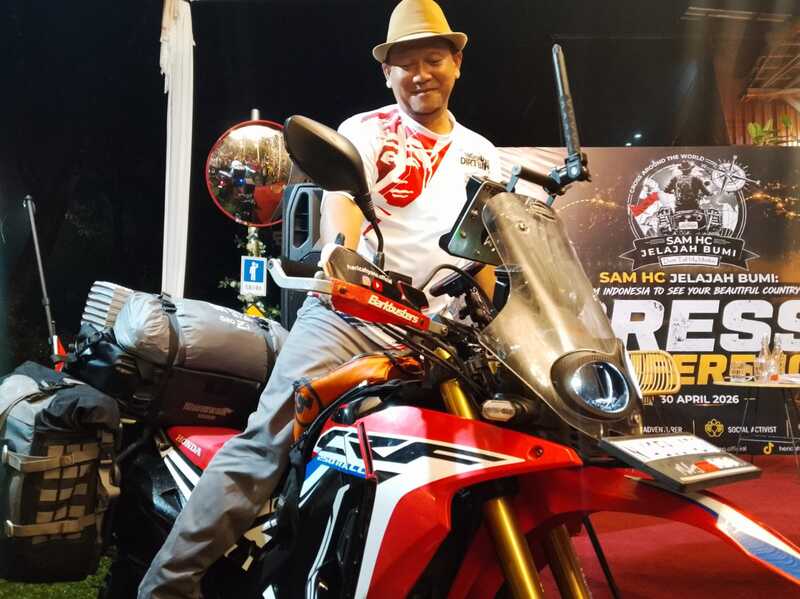 Keliling Dunia Naik Motor dari Malang, Sam HC Siap Tempuh 14 Negara Selama 6 Bulan 1 Keliling dunia naik motor dari Malang