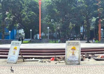 Air mancur Alun-Alun Kota Malang.