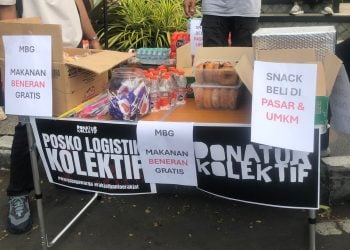 Donatur Kolektif Kembali Buka Posko Logistik di Aksi DPRD Kota Malang, Angkat Pesan ‘Makanan Beneran Gratis’ 4 Malang