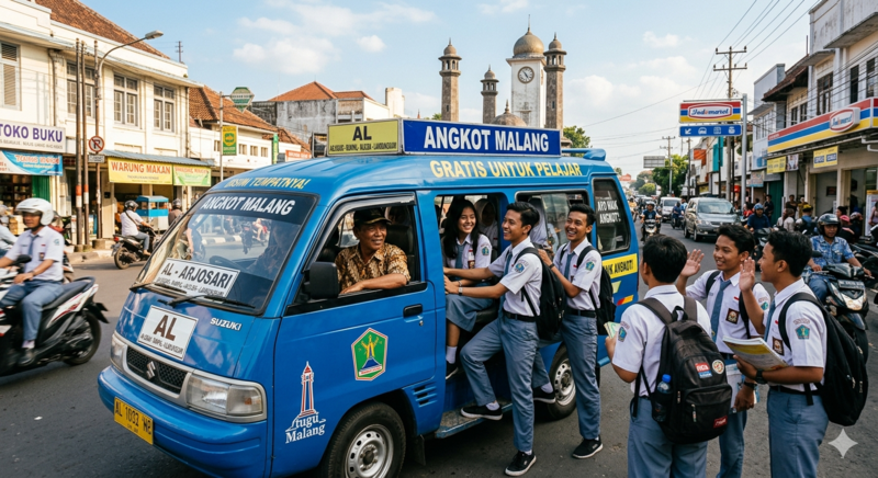 80 Angkot Pelajar Gratis Segera Hadir di Malang, Pemkot Tunggu Audit 4 Koperasi Rampung 1 Angkot pelajar gratis.