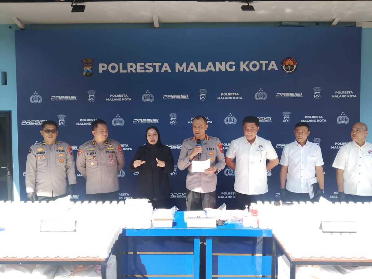 490 Ribu Pil Double L dan 2 Kg Sabu Disita, Polresta Malang Kota Bongkar Sindikat Narkoba 2 Sindikat narkoba di Malang.