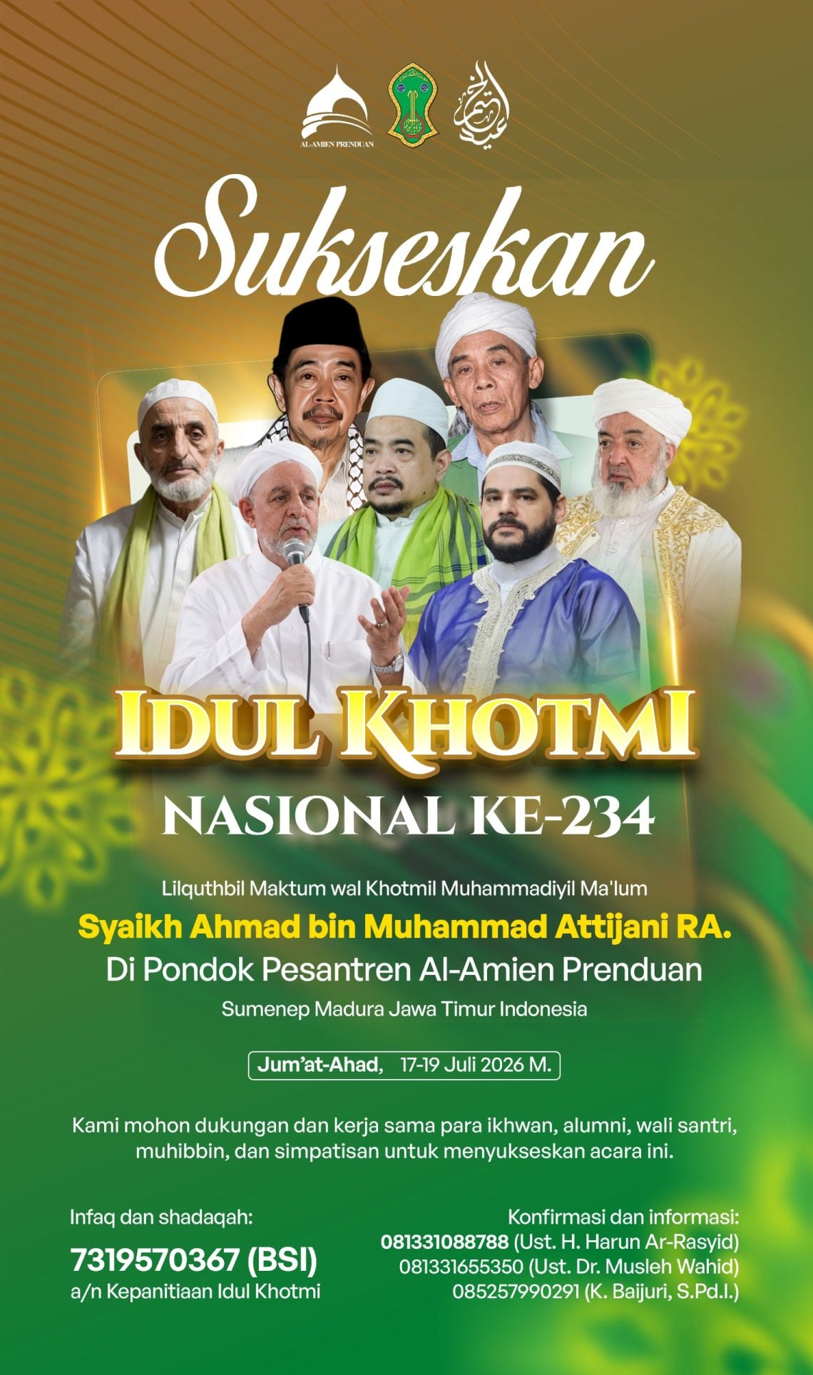 Sumenep Bersiap Sambut 100 Ribu Jamaah Tarekat Tijaniyah, Al-Amien Prenduan Jadi Tuan Rumah Idul Khotmi Nasional ke-234 1 Sumenep