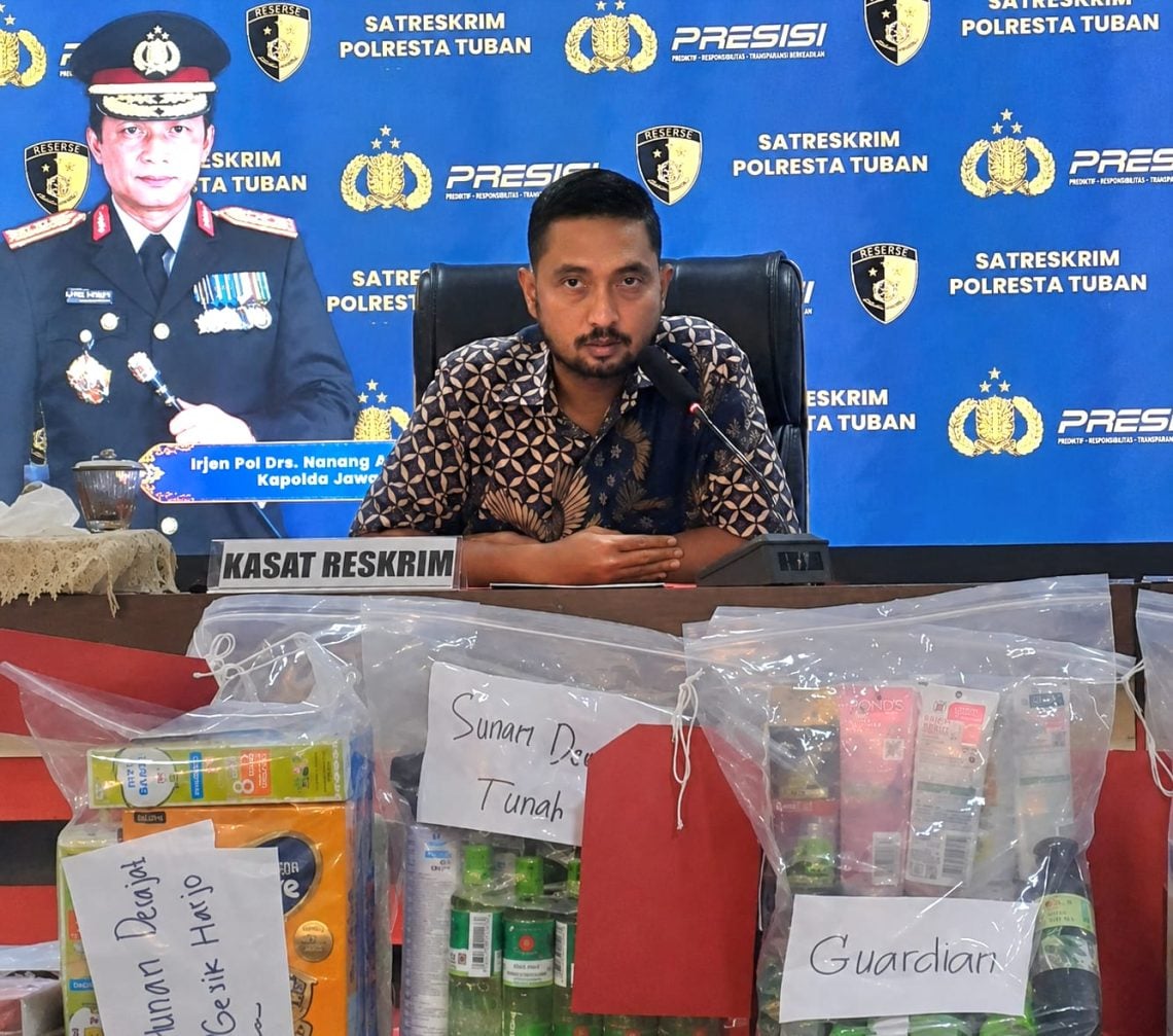 Komplotan Pencuri Lintas Kota Dibekuk Polresta Tuban, Sasar Lima Toko Modern 1 Pencuri