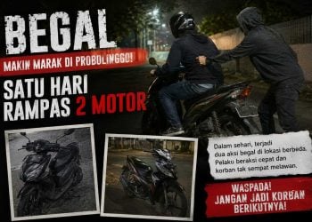 Aksi Begal Probolinggo Makin Nekat Cegat Warga saat Berangkat Kerja, Penolong Korban Ikut Dirampas Motornya 7 Begal Probolinggo.